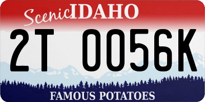 ID license plate 2T0056K