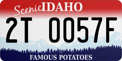 ID license plate 2T0057F