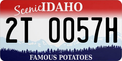 ID license plate 2T0057H