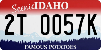 ID license plate 2T0057K