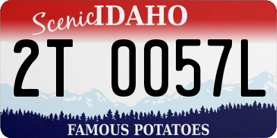 ID license plate 2T0057L