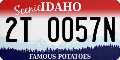 ID license plate 2T0057N