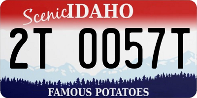 ID license plate 2T0057T