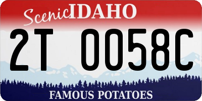ID license plate 2T0058C