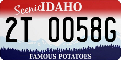 ID license plate 2T0058G