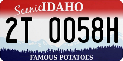 ID license plate 2T0058H