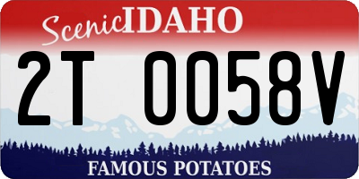 ID license plate 2T0058V