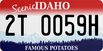 ID license plate 2T0059H