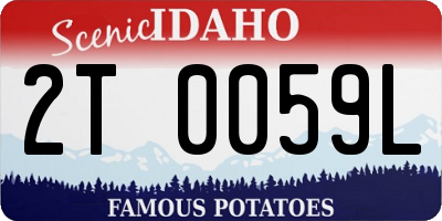 ID license plate 2T0059L