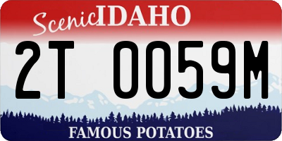 ID license plate 2T0059M