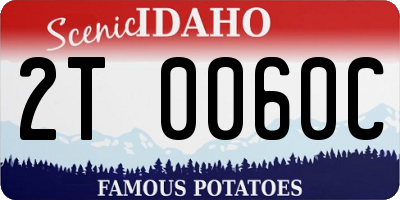ID license plate 2T0060C
