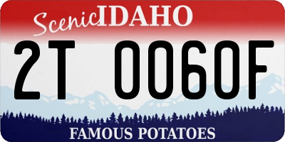 ID license plate 2T0060F