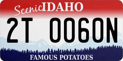 ID license plate 2T0060N