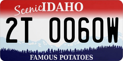 ID license plate 2T0060W