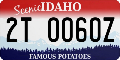 ID license plate 2T0060Z