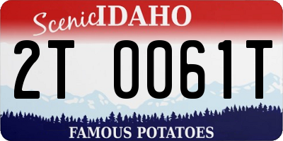 ID license plate 2T0061T