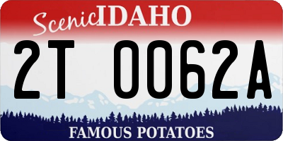 ID license plate 2T0062A