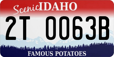 ID license plate 2T0063B
