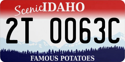 ID license plate 2T0063C