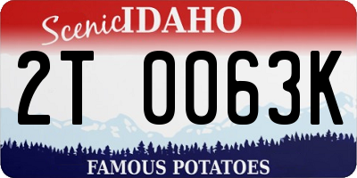 ID license plate 2T0063K