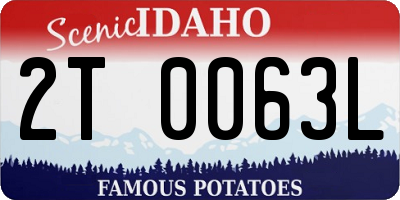 ID license plate 2T0063L