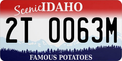 ID license plate 2T0063M
