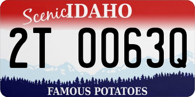ID license plate 2T0063Q