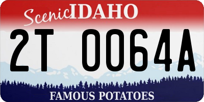ID license plate 2T0064A