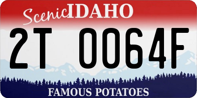 ID license plate 2T0064F