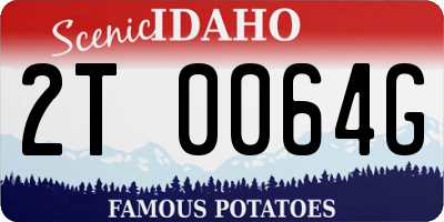 ID license plate 2T0064G