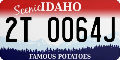 ID license plate 2T0064J