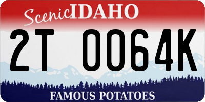 ID license plate 2T0064K