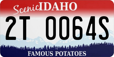 ID license plate 2T0064S