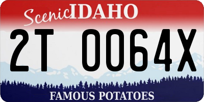 ID license plate 2T0064X