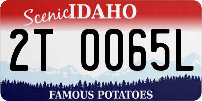 ID license plate 2T0065L