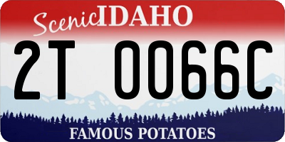 ID license plate 2T0066C