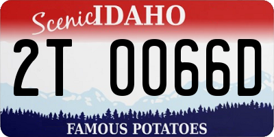 ID license plate 2T0066D