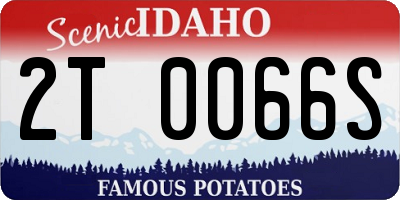 ID license plate 2T0066S