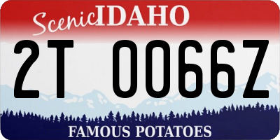 ID license plate 2T0066Z