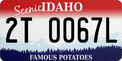 ID license plate 2T0067L