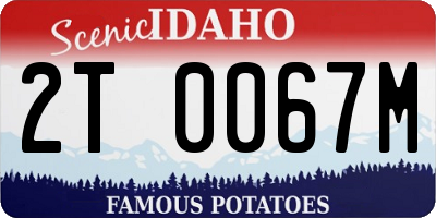 ID license plate 2T0067M