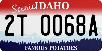ID license plate 2T0068A