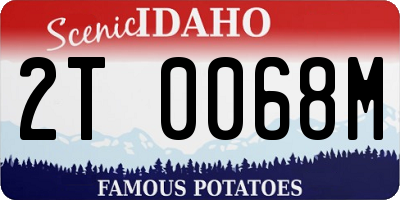 ID license plate 2T0068M