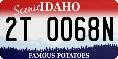 ID license plate 2T0068N