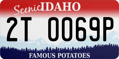 ID license plate 2T0069P