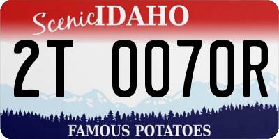 ID license plate 2T0070R