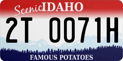 ID license plate 2T0071H