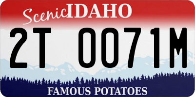 ID license plate 2T0071M