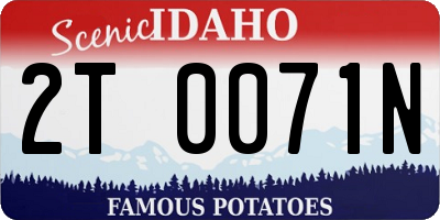 ID license plate 2T0071N