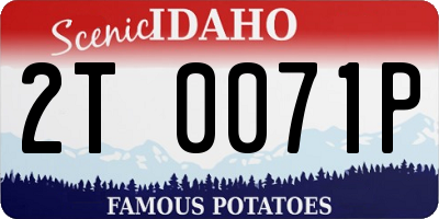 ID license plate 2T0071P
